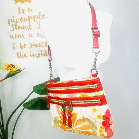 SPARTINA 449 Carson Cottage Linen Floral Adjustable Crossbody Shoulder Purse Bag - Picture 4 of 16